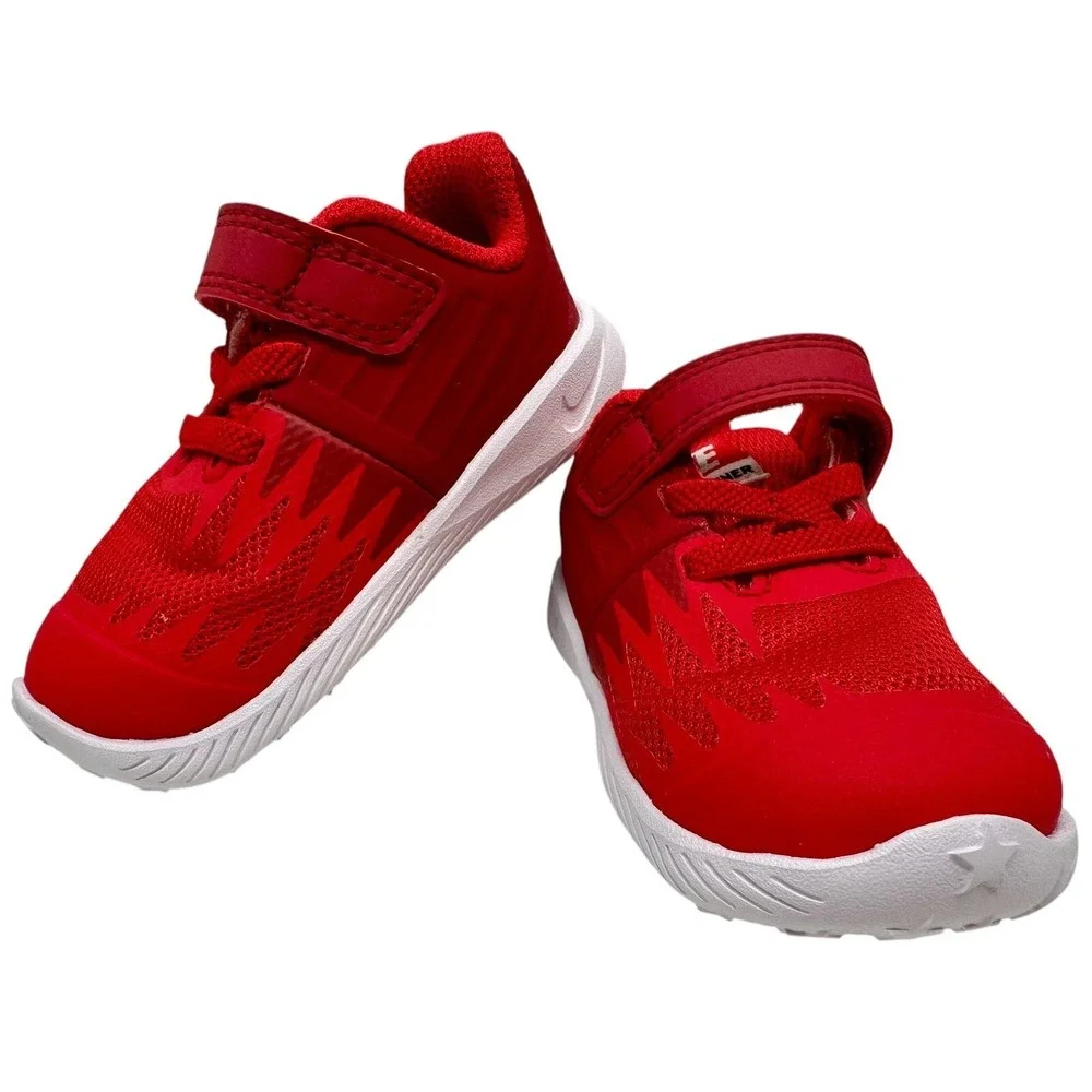 NWB‎ Nike Star Runner (TDV) 907255 600 University Red/Metallic Silver Kids Sz 4C